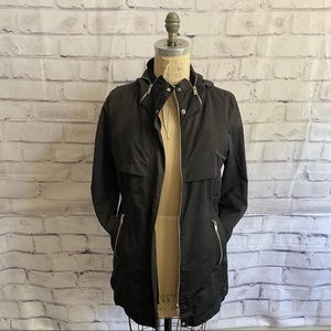 Zara Basic- rain jacket w/ lots of zipper details